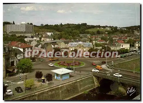 Cartes postales moderne Brive Le Pont Et Le Rond Point Cardinal