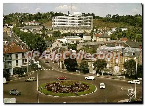 Cartes postales moderne Brive Rond Point Du Pont Cardinal Au Fond Le Nouvel Hopital
