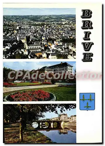 Cartes postales moderne Brive Les Bords De La Correze Vue Generale La Poste