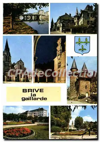 Moderne Karte Brive Les Bords De La Correze Le Musee Rupin poste eglise ch�teau