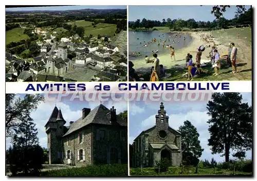 Cartes postales moderne Chamboulive Vue Generale La Plage Chateau De La Faurie