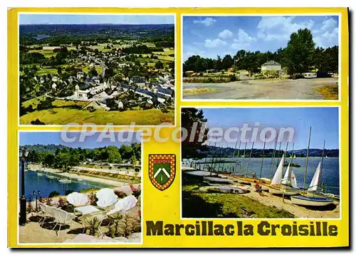 Moderne Karte Marcillac La Croisille Le Bourg Le Camping La Plage