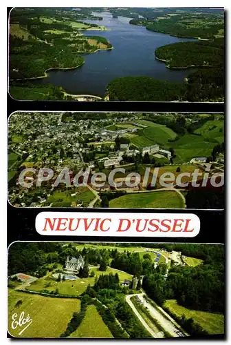 Moderne Karte Neuvic D'Ussel Le Barrage Et Le Lac De La Triouzoune ch�teau de Mialaret