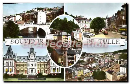 Cartes postales Tulle Le Pont Sur La Correze La Place Mgr Berteaud prefecture