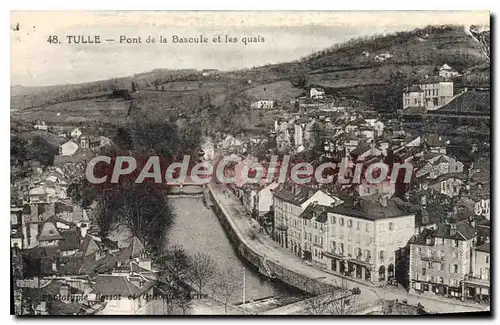 Cartes postales Tulle Pont De La Bascule Et Les Quais