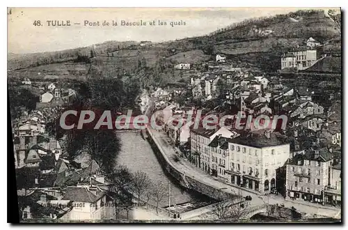 Cartes postales Tulle Pont De La Bascule Et Les Quais