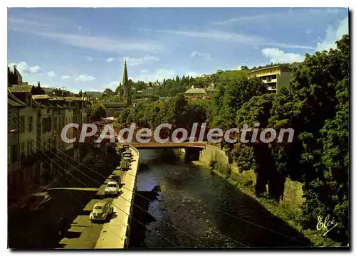 Moderne Karte Tulle Le Pont Sur La Correze Au Fond I'Eglise