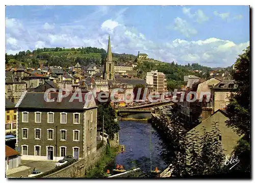 Cartes postales moderne Tulle Vue Sur La Correze Le Pont Au Fond I'Eglise