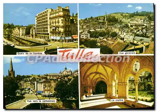 Cartes postales moderne Tulle quais de la correze cloitre vue g�n�rale