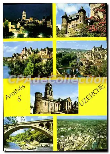 Cartes postales moderne Uzerche La Perle Du Limousin Les Bords De La Vezere �glise ch�teau pont