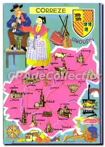 Cartes postales moderne Tulle Brive Ussel Cap Theojac La Correze carte touristique