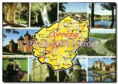 Cartes postales moderne La Correze carte touristique