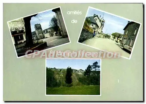 Cartes postales moderne Saint Martin La Meanne L'Eglise La Grande Rue Vue Generale