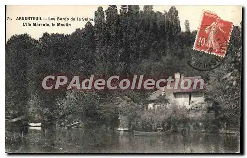 Cartes postales Argenteuil Les Bords De La seine L'ile Marante Le Moulin