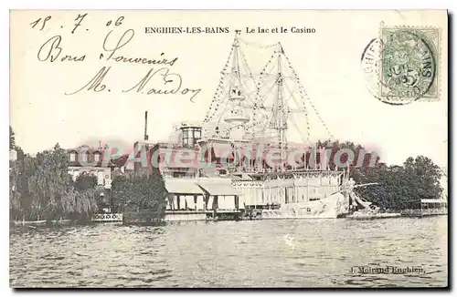 Cartes postales Enghien Les Bains Le Lac Et Le Casino