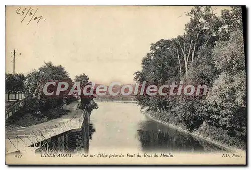 Cartes postales L'Isle Adam Vue Sur I'Oise Prise Du Pont Du Bras Du Moulin