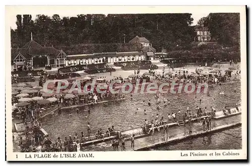 Cartes postales L'Isle Adam Les Piscines Et Les Cabines