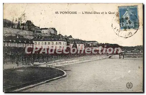 Cartes postales Pontoise L'Hotel Dieu Et Le Quai