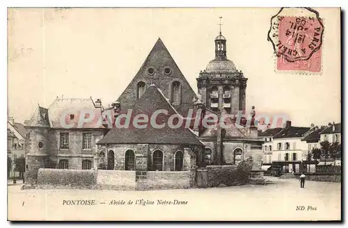 Ansichtskarte AK Pontoise Abside De I'Eglise Notre Dame