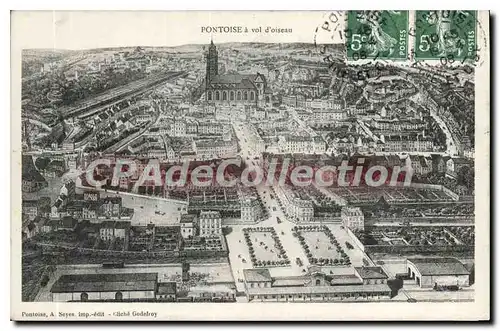 Cartes postales Pontoise Vol D'Oiseau