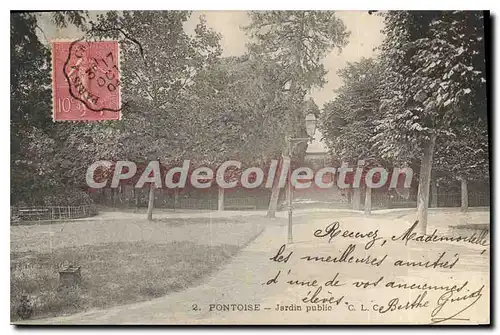 Cartes postales Pontoise Jardin Public