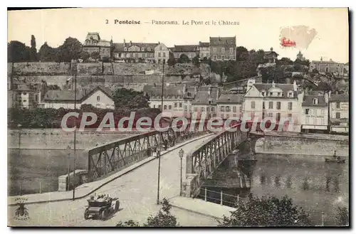 Cartes postales Pontoise Panorama Le Pont Et Le Chateau