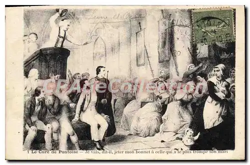 Cartes postales Pontoise je Vais Dit Il Jeter Mon Bonnet A Celle Qui a le plus tromp� son mari