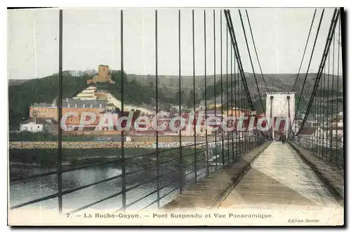 Ansichtskarte AK La Roche Guyon Pont Suspendu Et Vue Panoramique