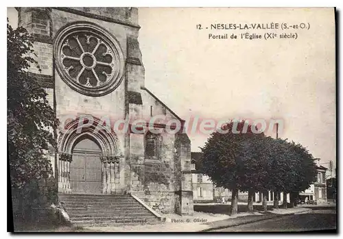 Cartes postales Nesles La Vallee Portail De I'Eglise