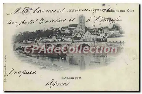 Cartes postales Beaumont Sur Oise ancien pont