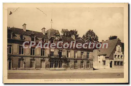 Cartes postales Parmain La Mairie Et La Poste