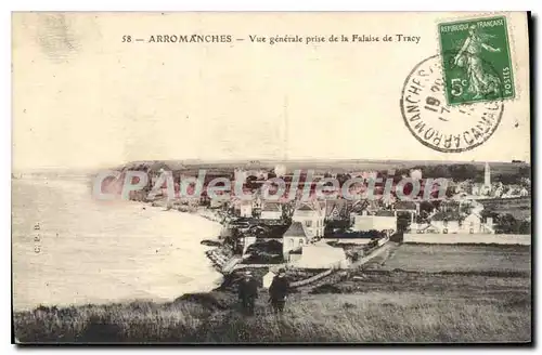 Cartes postales Arromanches Vue Generale Prise De La Falaise De Tracy