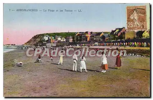 Cartes postales Arromanches La Plage Et Les Tentes