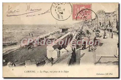 Cartes postales Cabourg La Plage Vue Prise De La Digue