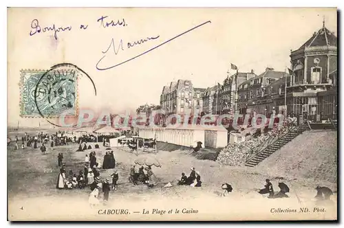 Cartes postales Cabourg La Plage Et La Casino