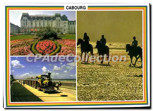 Moderne Karte Cabourg Le Grand Hotel Et Les Jardins du casino le petit train la plage