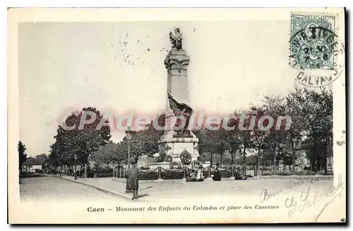 Ansichtskarte AK Caen Monument Des Enfants Du Calvados Et Place des casernes