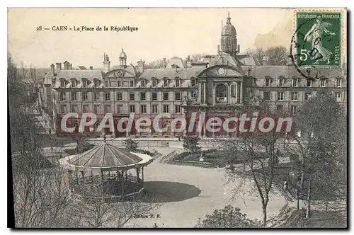 Ansichtskarte AK Caen La Place De La Republique