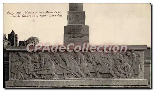 Cartes postales Caen Monument Aux Morts De La Grande guerre