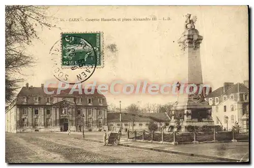 Cartes postales Caen Caserne Hamelin Et Place Alexandre III