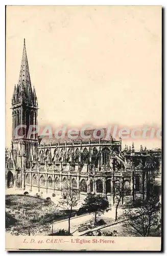 Cartes postales Caen L'Eglise St Pierre