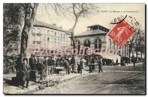 Cartes postales Caen Le March� Et La Poissonnerie