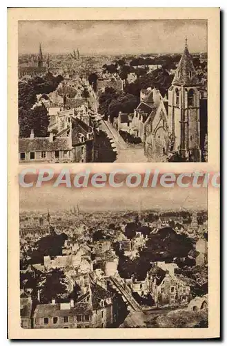 Cartes postales Caen Vue Generale avant et apr�s la bataille