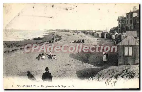 Ansichtskarte AK Courseulles Vue Generale De La Plage