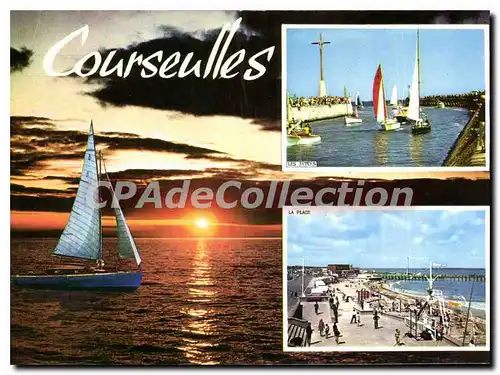 Cartes postales moderne Courseulles Sur Mer jet�e plage