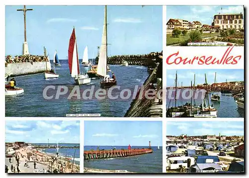 Cartes postales moderne Courseulles Sur Mer voiliers camping