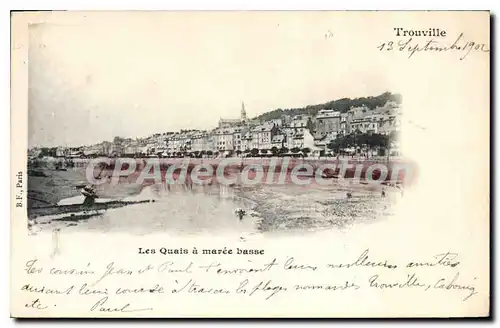 Cartes postales Trouville Les Quais a Maree Basse