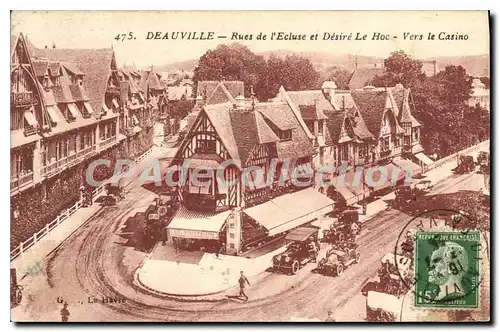 Ansichtskarte AK Deauville Rues De I'Ecluse Et Desir� Le Hoc Vers Le Casino