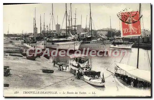 Ansichtskarte AK Trouville Deauville Le Bassin Des Yachts