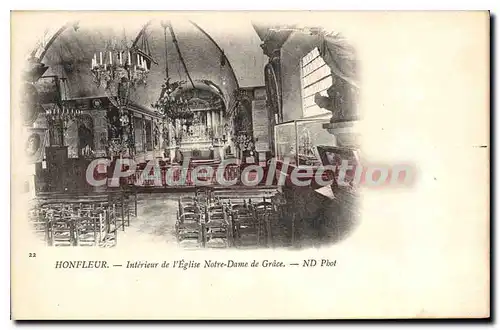 Cartes postales Honfleur Interieur De I'Eglise Notre Dame De Grace